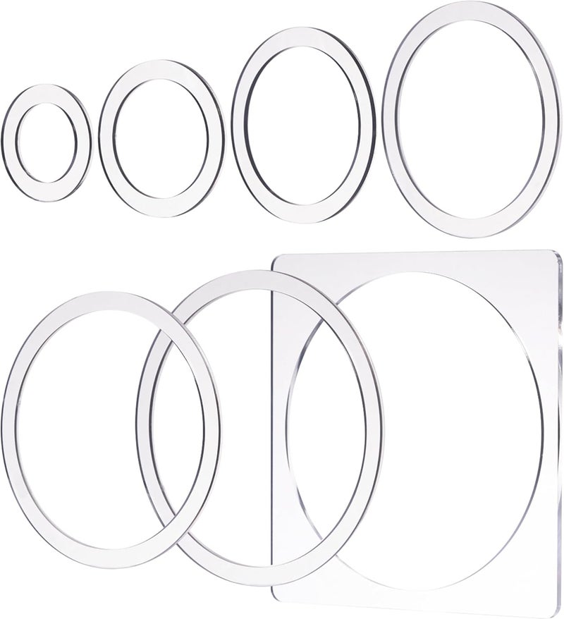 HERMIT TOOLS Pack of 7 Big Circle Inlay Template |Router and Decorative Templates for Woodworking -2 - Image 1